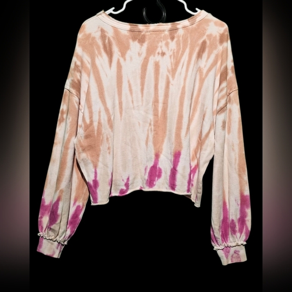 Z Supply NWT Tie-Dye Cropped Sweatshirt - Small (Oversized) PTP 25 - Length 20 - Picture 3 of 5
